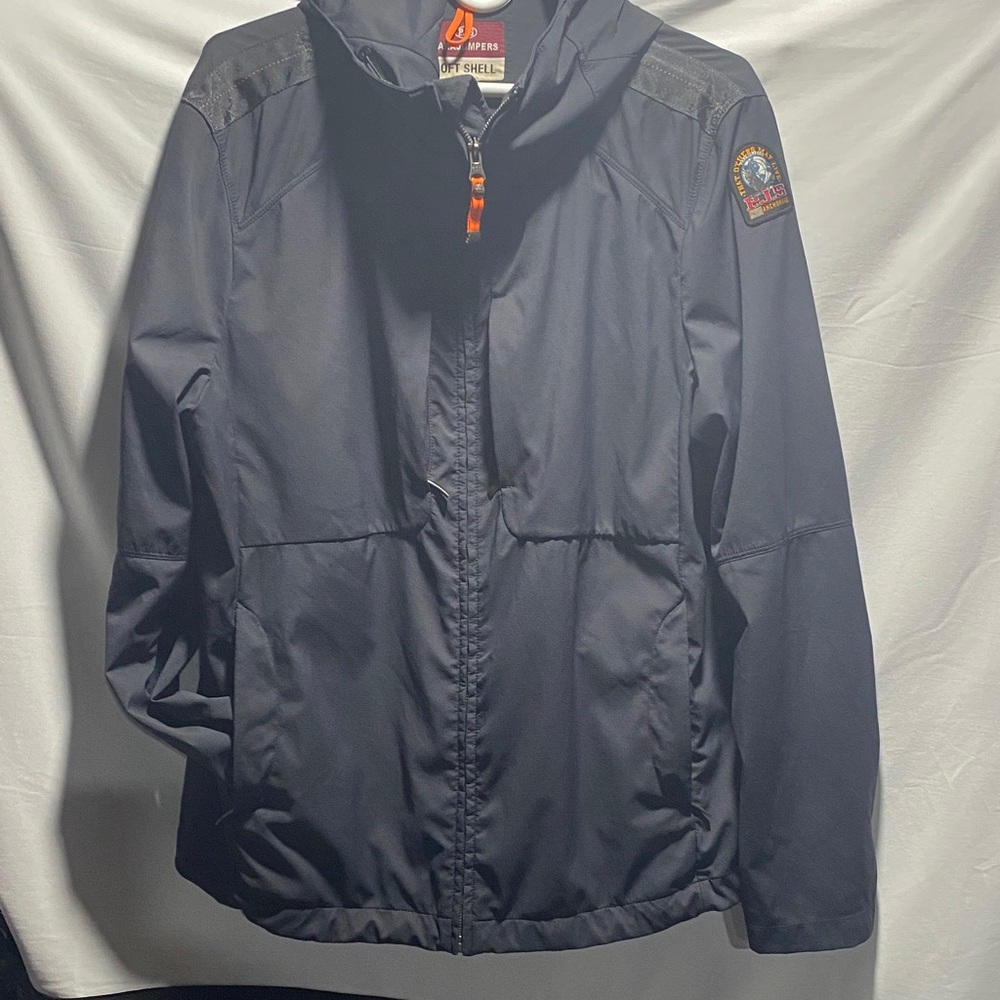 Parajumpers Gray Soft Shell Jacket with Orange Accent